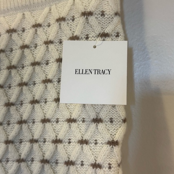 Ellen Tracy Elegant Cream Knit Skirt, size M, NWT - Picture 5 of 11